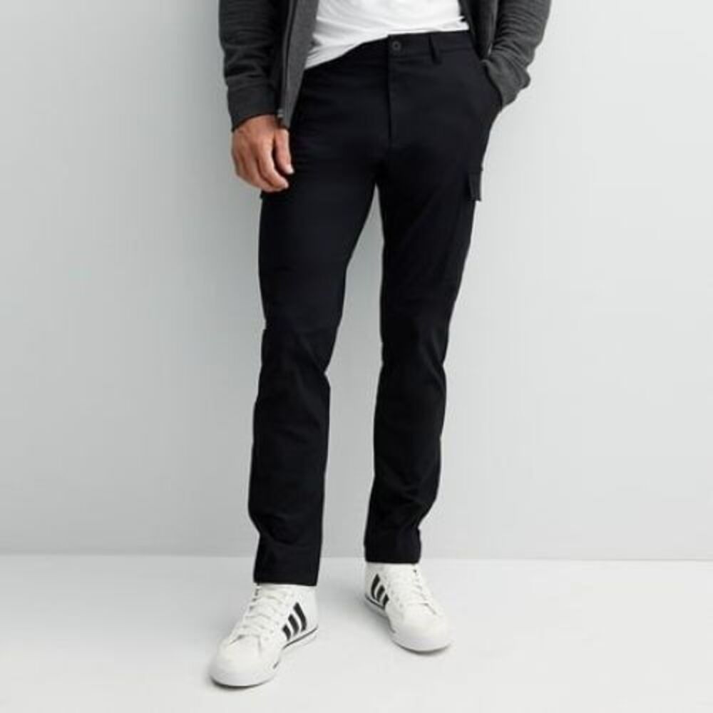 FLX Premium Cargo Pants Mens 30x32 Black Slim Leg 4 Way Stretch NEW